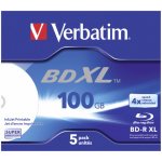 Verbatim BD-R XL 100GB 4x, jewel, 5ks (43789) – Zboží Živě