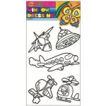 Anděl předloha k barvám na sklo 1559 vyvýšená kontura – Zboží Dáma