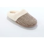 Pletené domácí pantofle béžová – Zboží Mobilmania