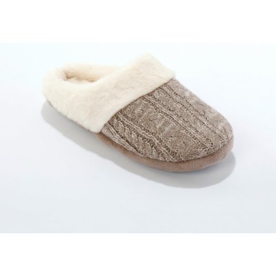 Pletené domácí pantofle béžová – Zboží Mobilmania