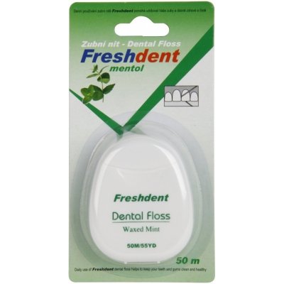Freshdent Nit zubní mentol 50 m – Zboží Dáma