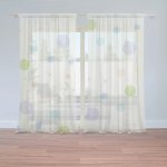 Sablio Záclony Tříbarevné puntíky: 2ks 150x250cm – Zboží Mobilmania