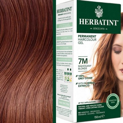 Herbatint permanentní barva na vlasy světle mahagonová blond 7M 150 ml – Zboží Mobilmania