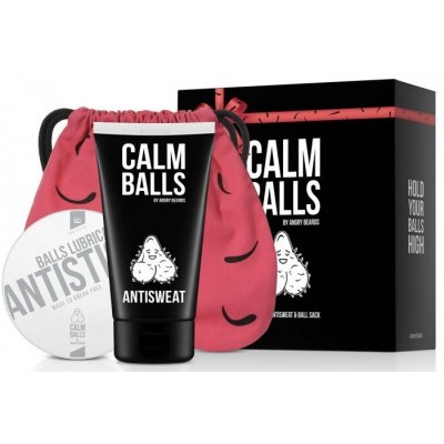 Angry Beards Calm Balls Antistick gel na intimní partie pro muže 100 ml + Antisweat deodorant v krému na intimní partie 150 ml + batoh dárková sada – Zboží Mobilmania