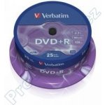 Verbatim DVD+R 4,7GB 16x, Advanced AZO+, cakebox, 25ks (43500) – Sleviste.cz