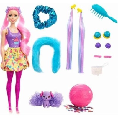 Barbie Color Reveal Glitzer vlasová stylizace růžová – Zboží Mobilmania