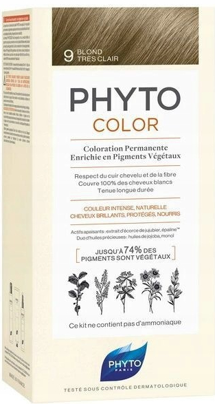 Phyto Color barva na vlasy bez amoniaku 9 Very Light Blonde