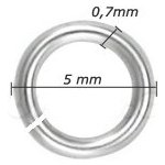 Spojovací kroužek 5 x 0,7mm z chirurgické oceli - Obsah balení 10 ks SO 003 – Zboží Dáma