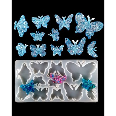 Silikonová forma na epoxidovou pryskyřici - motýli – Zboží Mobilmania
