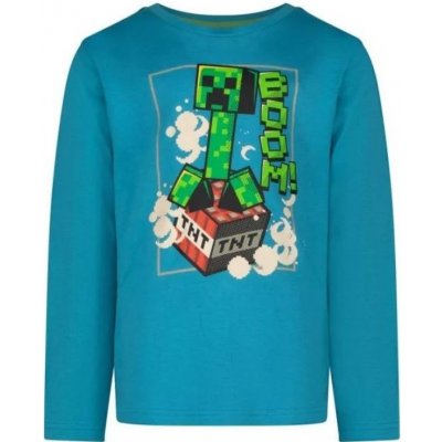 Fashion UK chlapecké tričko minecraft dlouhý rukáv modrá – Zboží Dáma