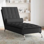 vidaXL masážní s podhlavníkem černá textil 11461.379445 – Sleviste.cz