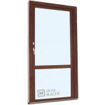 Kömmerling balkonové dveře 70 AD OS s příčkou pravé ořech/ořech 90 x 210 cm oboustranná klika + FAB + hliníkový práh – Hledejceny.cz