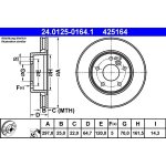 Brzdový kotouč ATE 24.0125-0164.1 | Zboží Auto