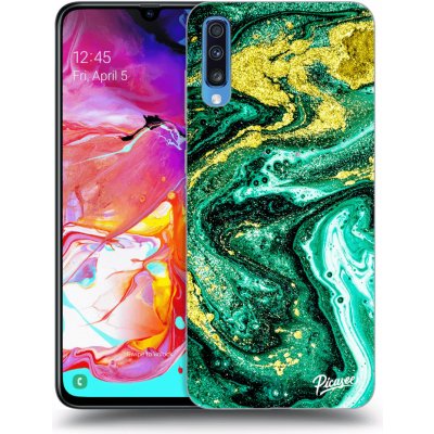 Pouzdro Picasee silikonové Samsung Galaxy A70 A705F - Green Gold čiré – Zbozi.Blesk.cz