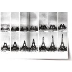 Sablio Plakát Eiffelova věž stavba - 60x40 cm