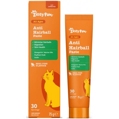 Zesty Paws Cat Anti-Hairball pasta 2 x 75 g – Hledejceny.cz