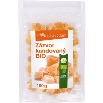 Zdravý den Zázvor kandovaný BIO 100 g – Zbozi.Blesk.cz