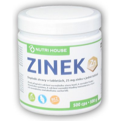 Nutri House Zinek 25mg 500 tablet – Hledejceny.cz