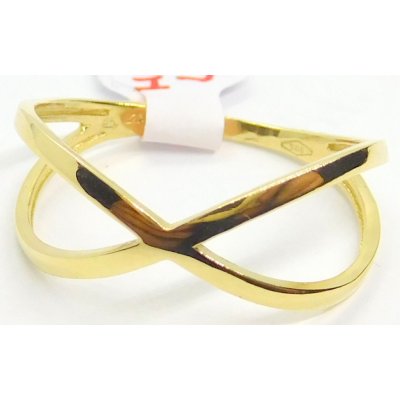 Klenoty Budín Dámský zlatý prsten ze žlutého zlata HK1122