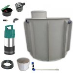 Mravec Plast Nádrž na dešťovou vodu s čerpadlem k obetonování kruhová 4 m³ – Zboží Mobilmania