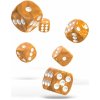 Příslušenství ke společenským hrám Oakie Doakie Dice D6 Dice 16 mm Marble Orange 12