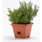 PLASTIA Hranatý samozavlažovací kv. Bergamot 30x30 cm terakota – HobbyKompas.cz