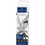 Faber-Castell 6719 Popisovač Pitt Artist Pen Comic černé 4 ks – Zboží Mobilmania