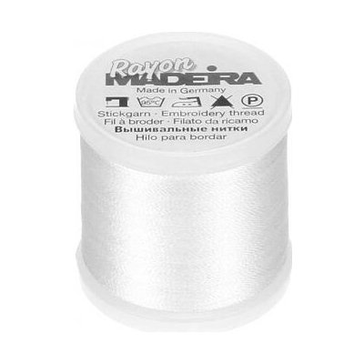 Vyšívací nit Madeira Rayon č. 40 (200m) barva 1001 super white – Hledejceny.cz