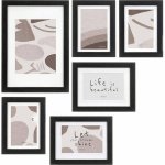 Giftdecor Nástěnné fotorámečky MURAL, 7 rámečků různých velikostí, černé – Hledejceny.cz