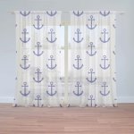 Záclony Modré kotvy: 2 ks - 150x250 cm - Sablio – Hledejceny.cz