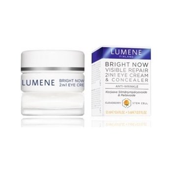 Lumene Bright Now Visible Repair Eye Cream Concealer omlazující oční krém a korektor 2v1 12 + 5 ml