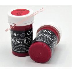 Sugarflair Pastelová gelová barva Cherry Red 25 g