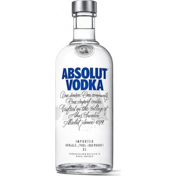 tørst lyd tag et billede Absolut Vodka 40% 3 l (karton) od 1 890 Kč - Heureka.cz