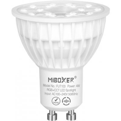 Miboxer LED stmívatelná žárovka GU10, RGB+CCT, 4W, 2.4GHz, FUT103 – Zboží Mobilmania
