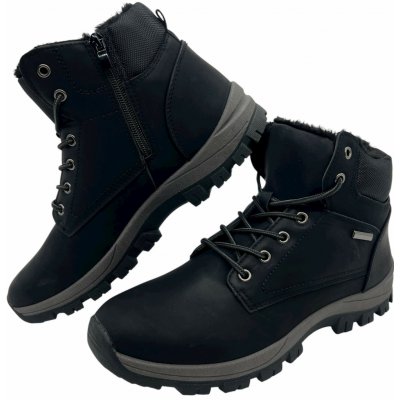Pánské černé šněrovací zimní boty 04 černé – Sleviste.cz