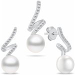 Brilio Silver Stylový set šperků se zirkony a perlami SET269W – Hledejceny.cz