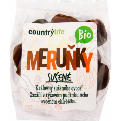 Country Life Bio Meruňky sušené přírodní 100 g – Zboží Mobilmania