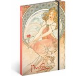 Presco Group Notes Alfons Mucha Malířství, linkovaný, 13 × 21 cm – Hledejceny.cz