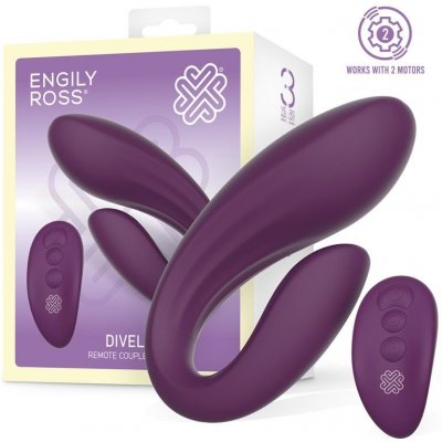 Engily Ross Divel Couples Toy with Remote Purple