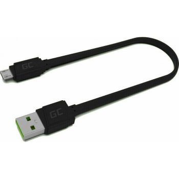 Green Cell KABGC01 Micro USB Flat, 25cm, černý