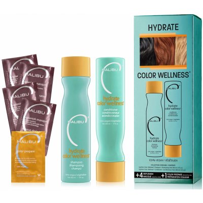 Malibu Color Wellness Collection šampon 266 ml + kondicioner 266 ml + 5 x wellness sáček dárková sada