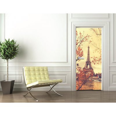 WEBLUX 90896299 Samolepka na dveře fólie The eiffel tower in paris Eiffelova věž v Paříži rozměry 90 x 220 cm – Zbozi.Blesk.cz