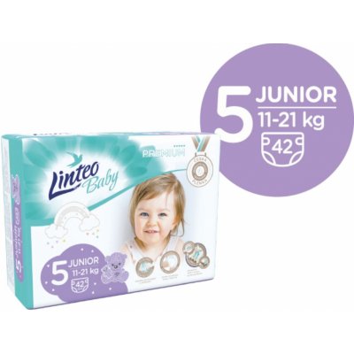 LINTEO BABY Prémiové JUNIOR č.5 11-21 kg 42 ks – Zbozi.Blesk.cz