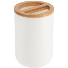 TENDANCE Koupelnový pohár na kartáčky Besson bílá/s dřevěnými prvky 300 ml