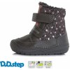 Dětské kotníkové boty D.D.Step dívčí zimní obuv W071-346CM šedá
