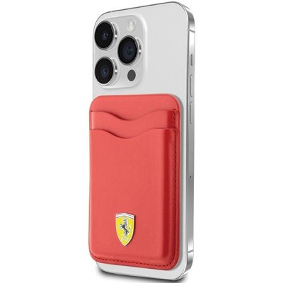 Ferrari Wallet Card Slot FEWCMRSIR Magnetická peněženka věnovaná uživatelům telefonů Apple, která způsobí revoluci v každodenním používání telefonů. Síla dvou magnetických prstenů.