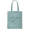 Nákupní taška a košík Organická ECO Textilní Taška Design s motivem psa Šalvějově zelená