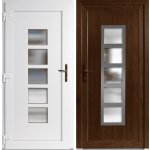 OknaDvereNaMiru.cz Vchodové plastové dveře INOX Lucy Zlatý dub / Bílá 110 x 210 cm – Zbozi.Blesk.cz