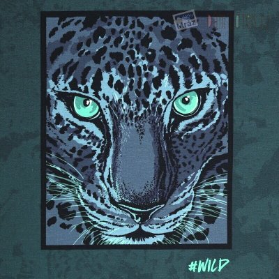 Úplet French Terry s leopardem, digitální tisk, panel – Zboží Dáma