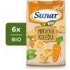 Dětský snack Sunar BIO dětské křupky mrkvová kolečka 6 x 45 g